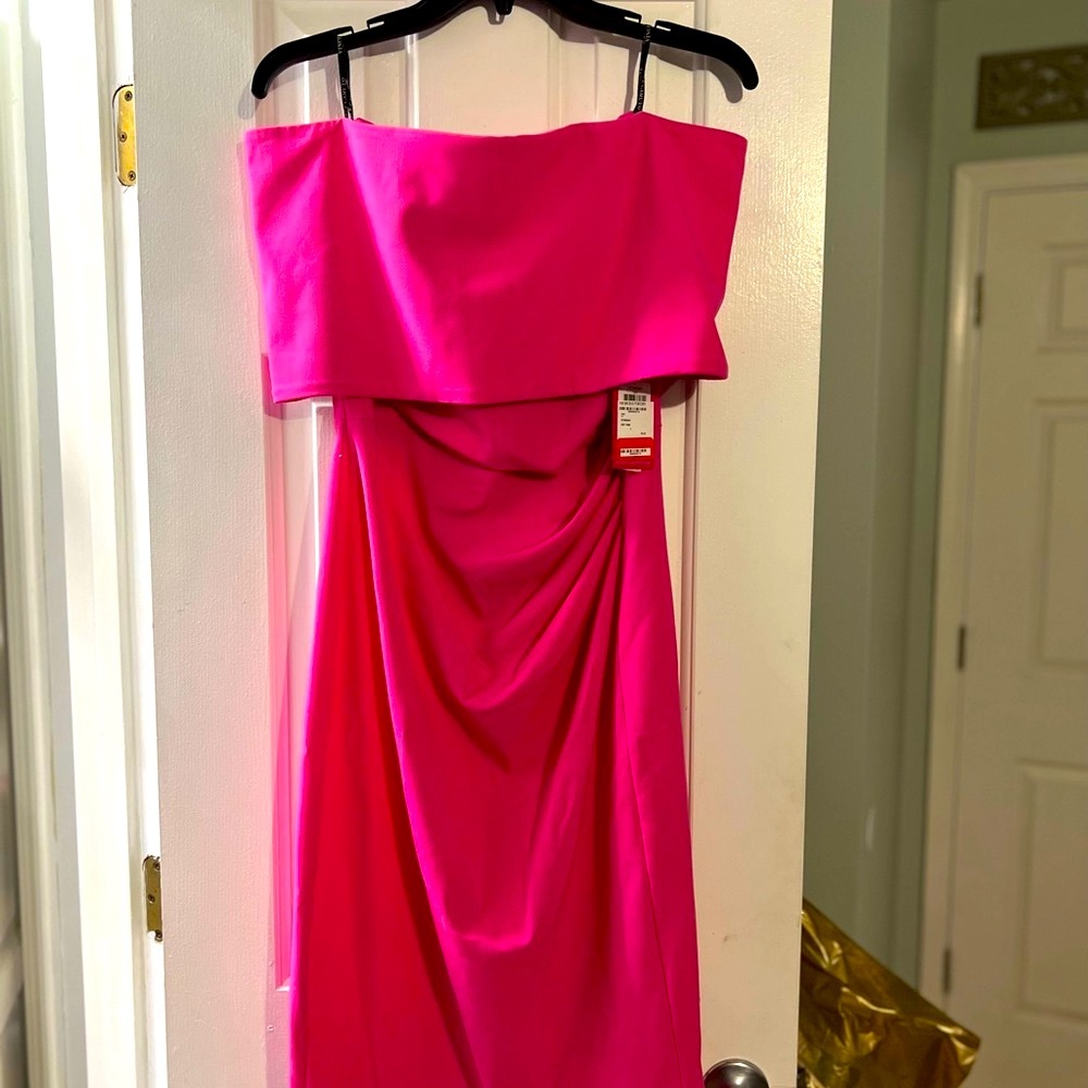 Hot pink Vince Camaro of shoulder dress size 6